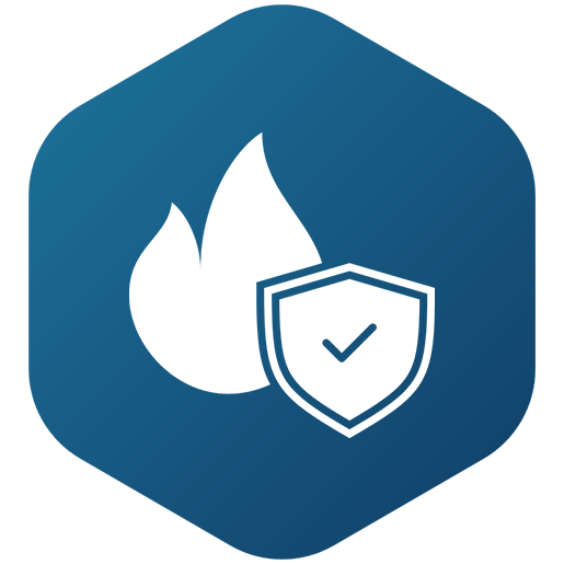 Иконка результата испытаний: достижение показателя теплового потока свыше 35 кВт/м²